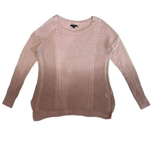 American Eagle Women's‎ Cable Knit Ombre Round Neckline Sweater Size Medium